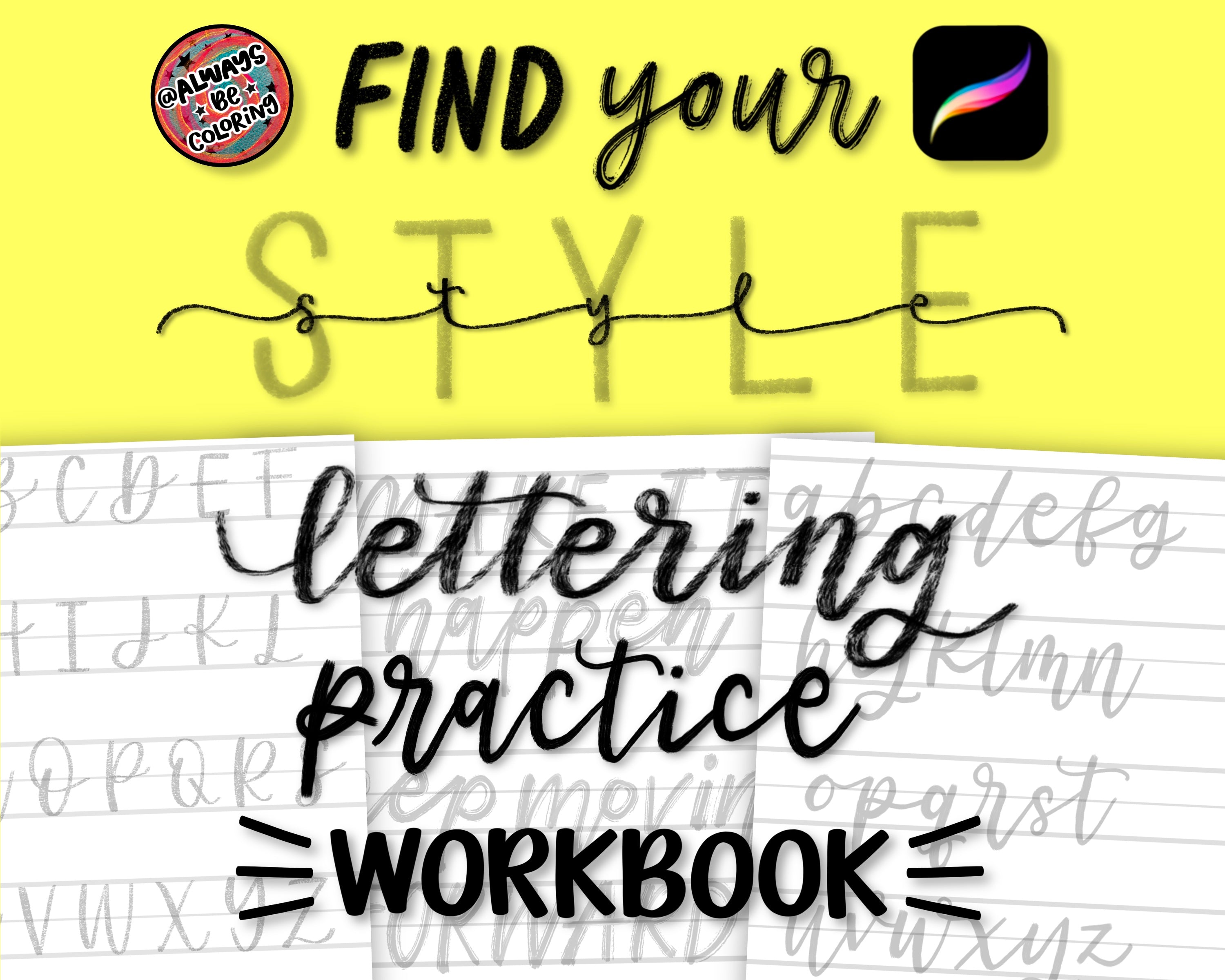 Swearing In Lettering Swear-y Affirmations Lettering Practice Workbook
