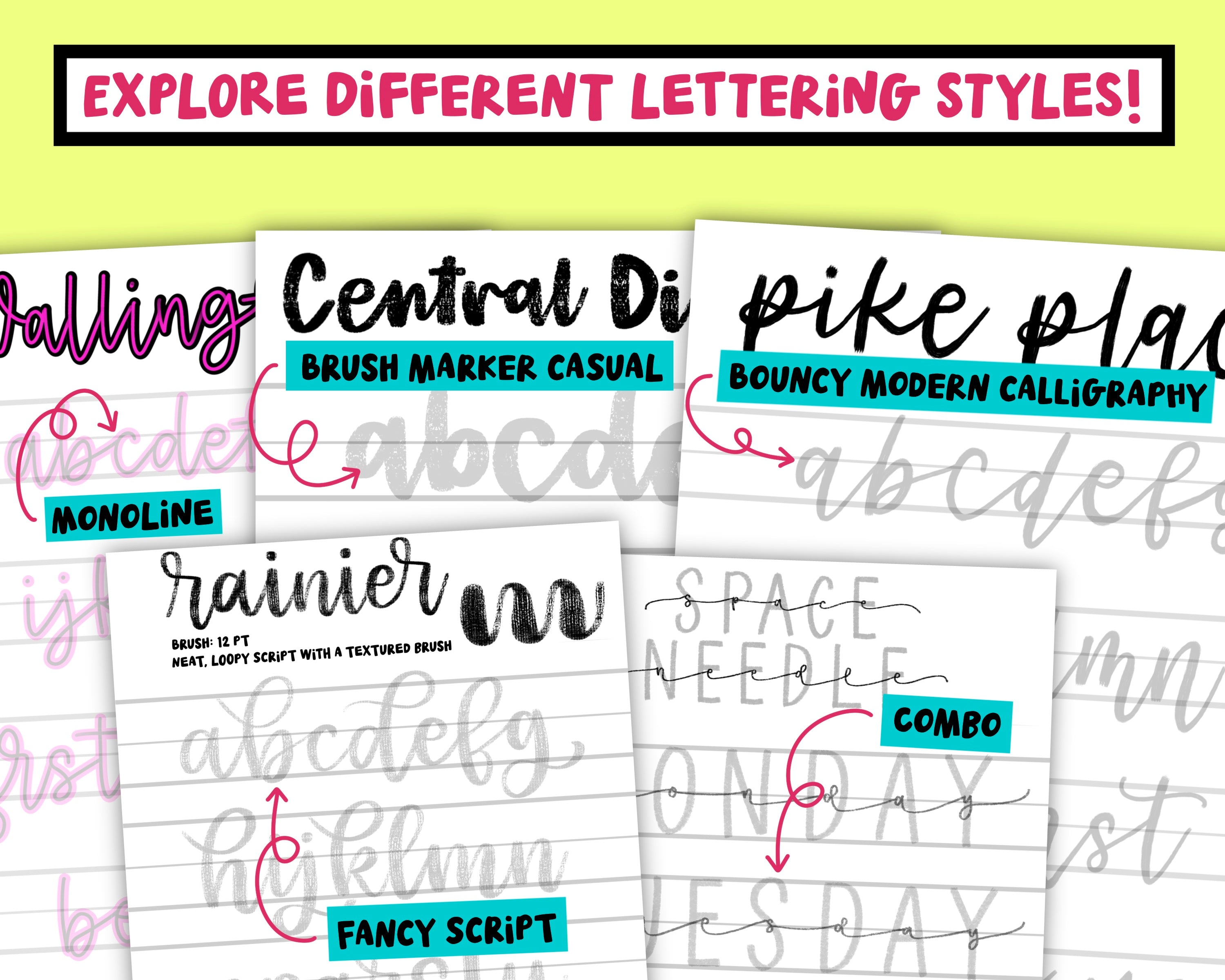 File Lettering Find Your Style Lettering Practice Workbook