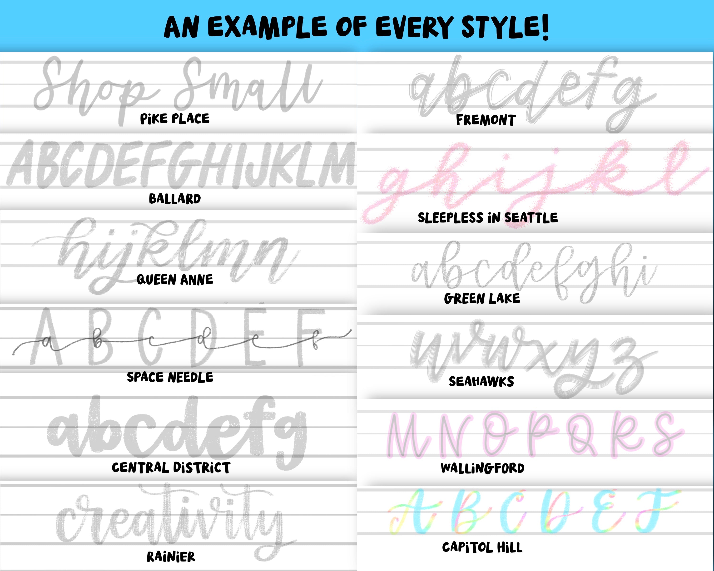 Fixed Lettering Styles Find Your Style Lettering Practice Workbook