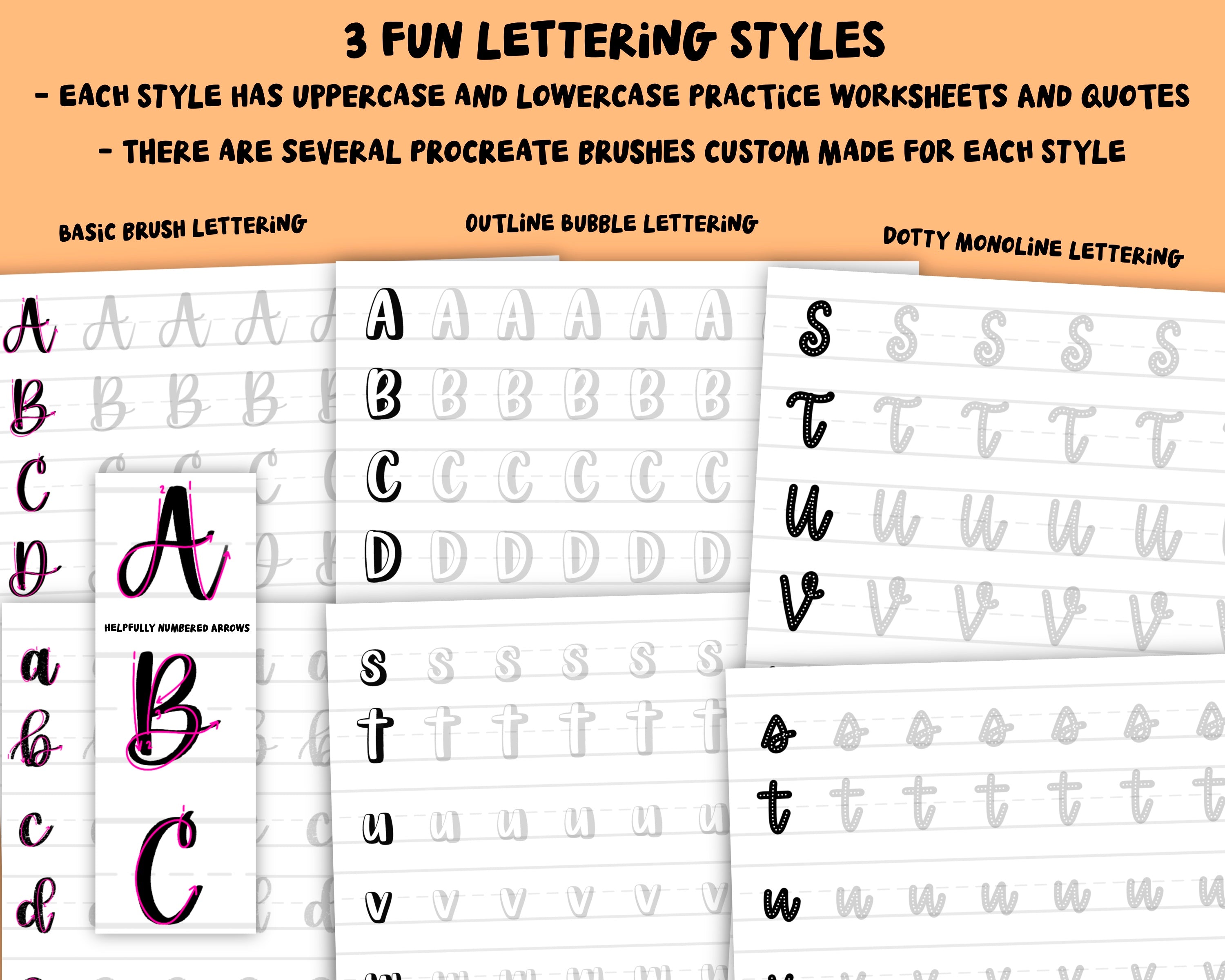 Chapter 30 Lettering Kids Lettering Practice Workbook for Procreate App or Print