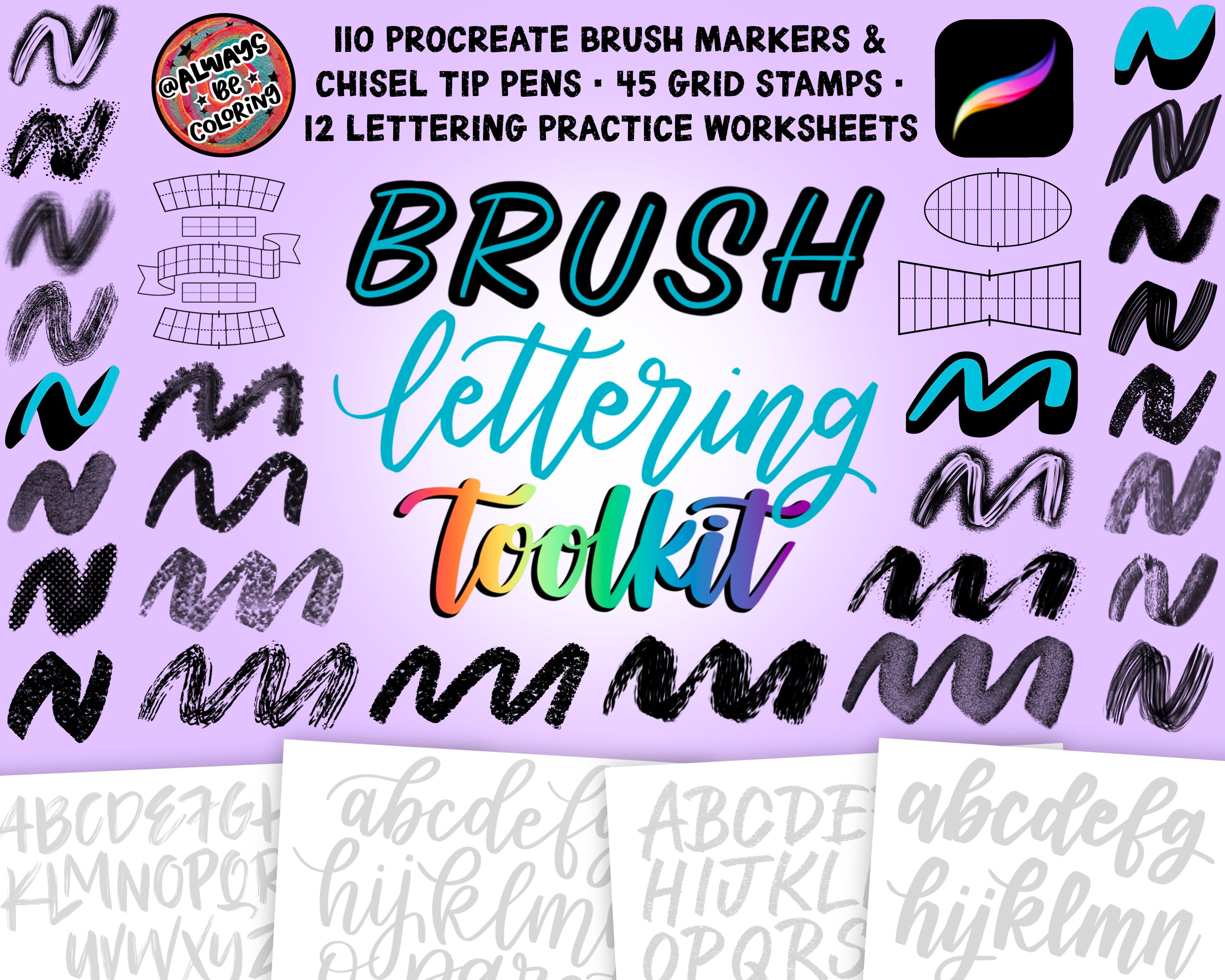 Procreate Brush Lettering Toolkit