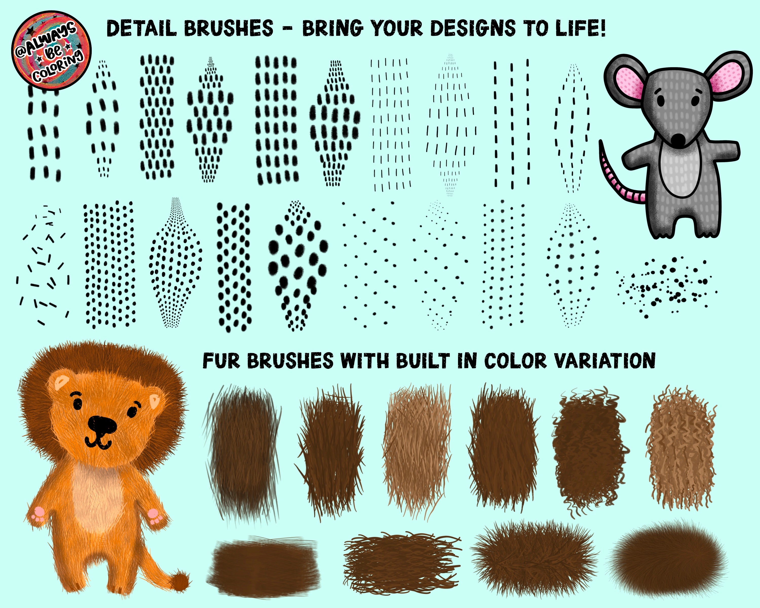 Procreate Course Animals Procreate Animal Character Toolkit
