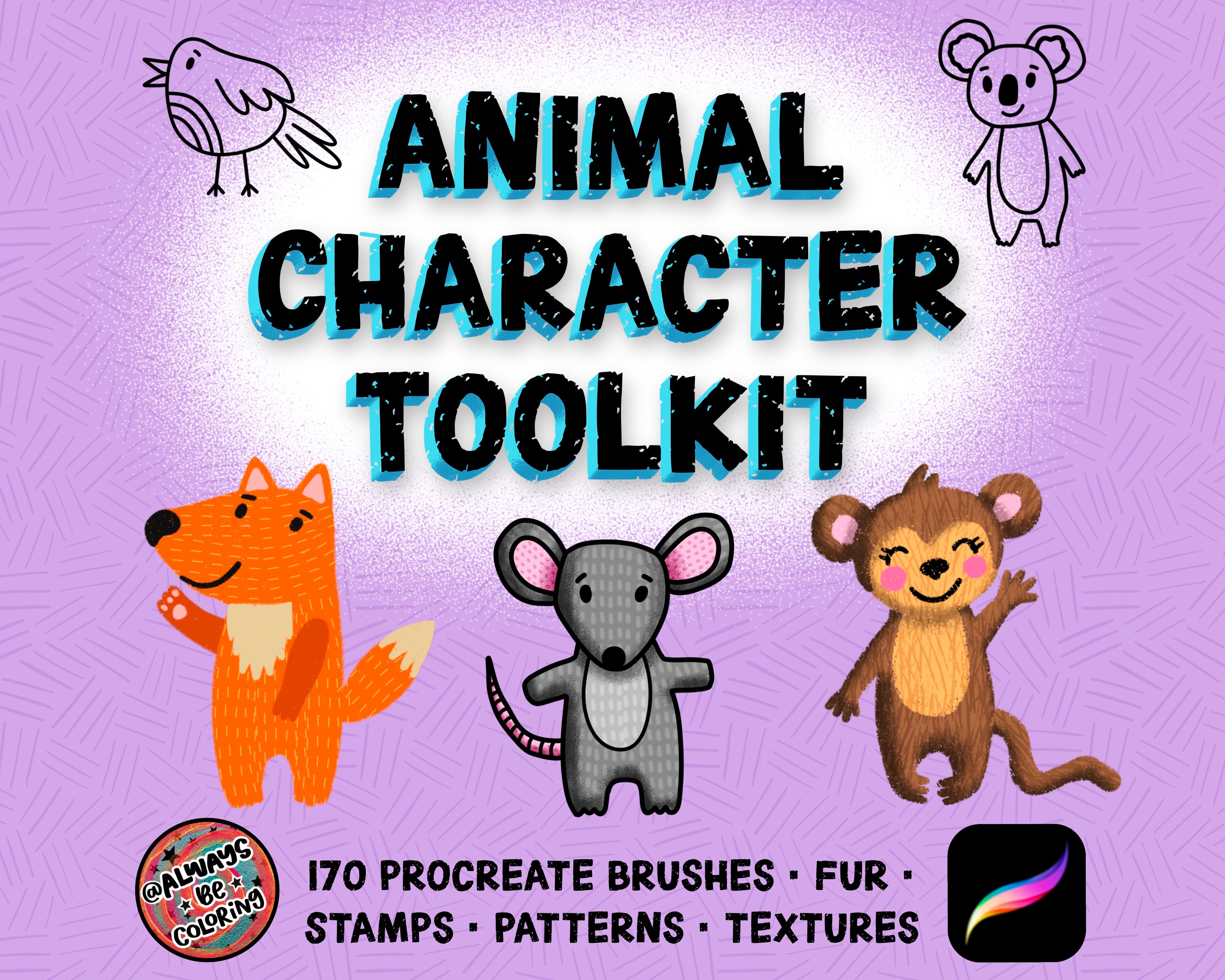 Procreate Animal Character Toolkit