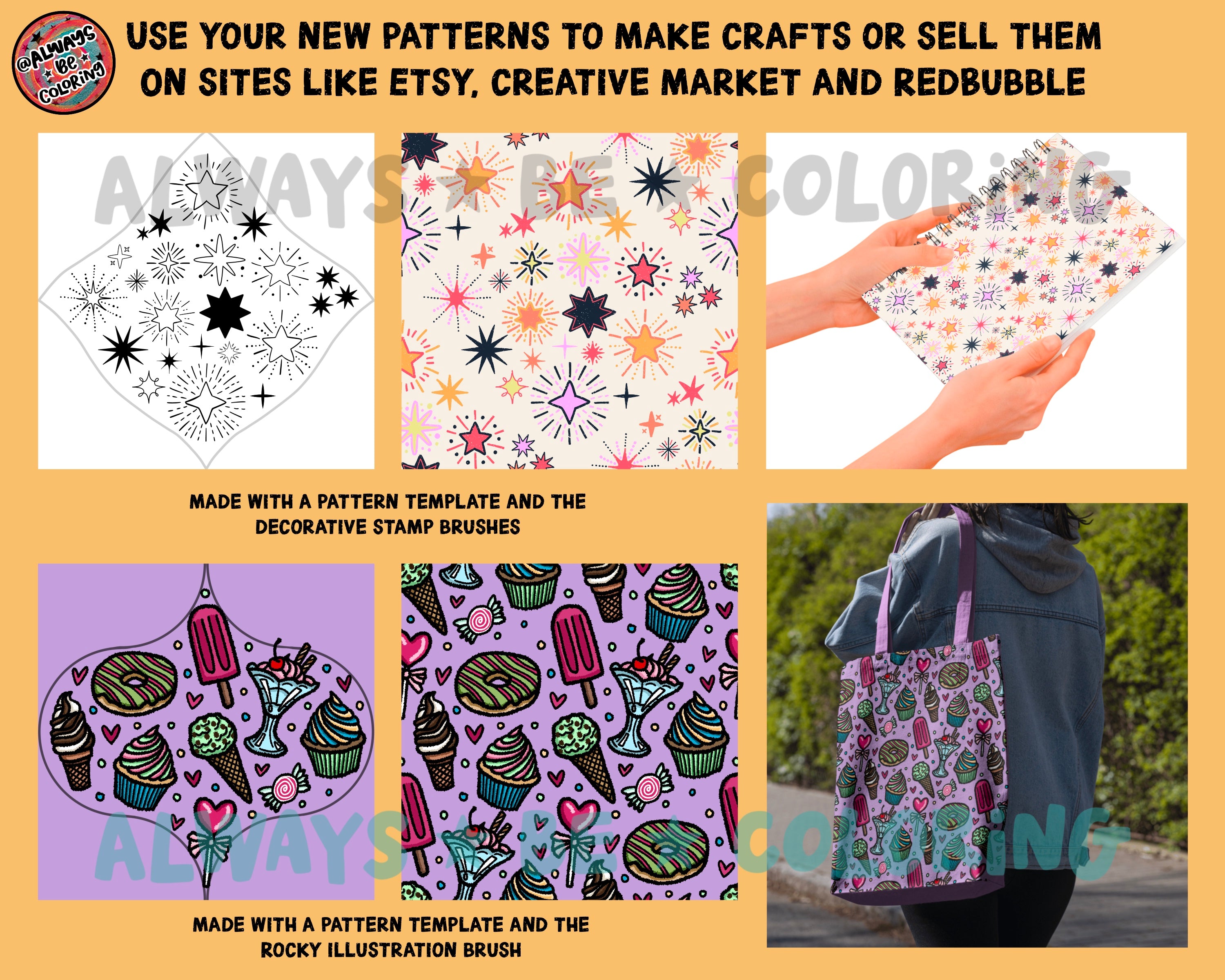 Procreate Seamless Pattern Creator Kit