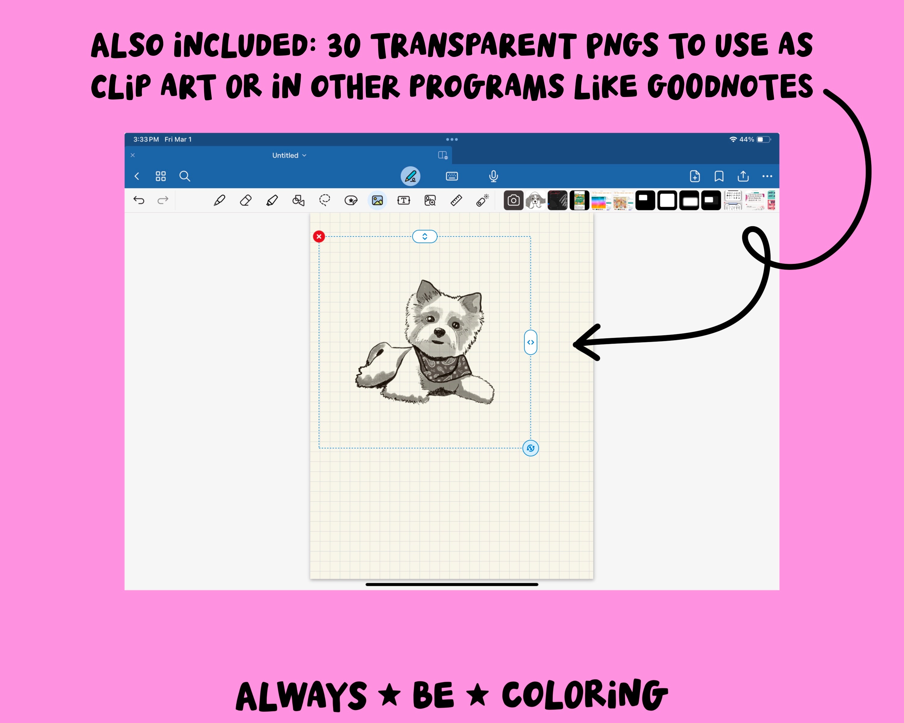 Procreate Lab Dog Procreate Dynamic Dog Stamp Set plus transparent PNGs