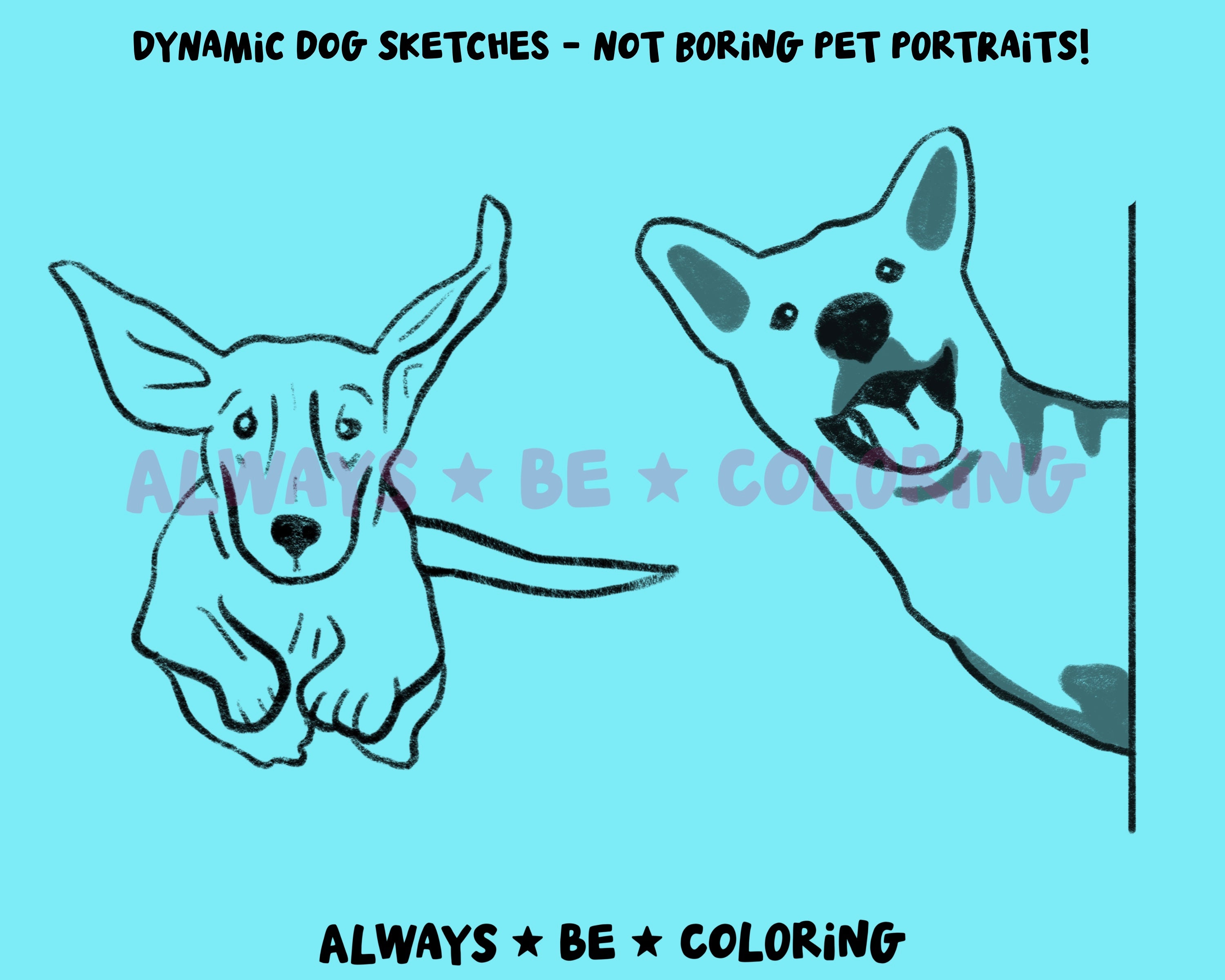 Procreate Lab Dog Procreate Dynamic Dog Stamp Set plus transparent PNGs