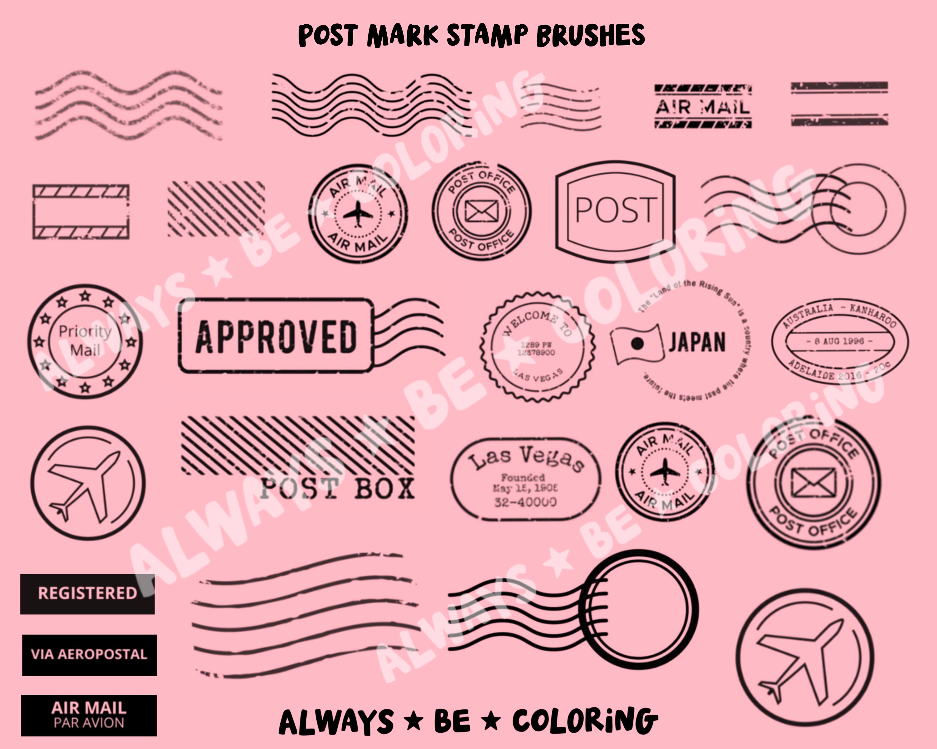 Procreate Postage Stamp Set