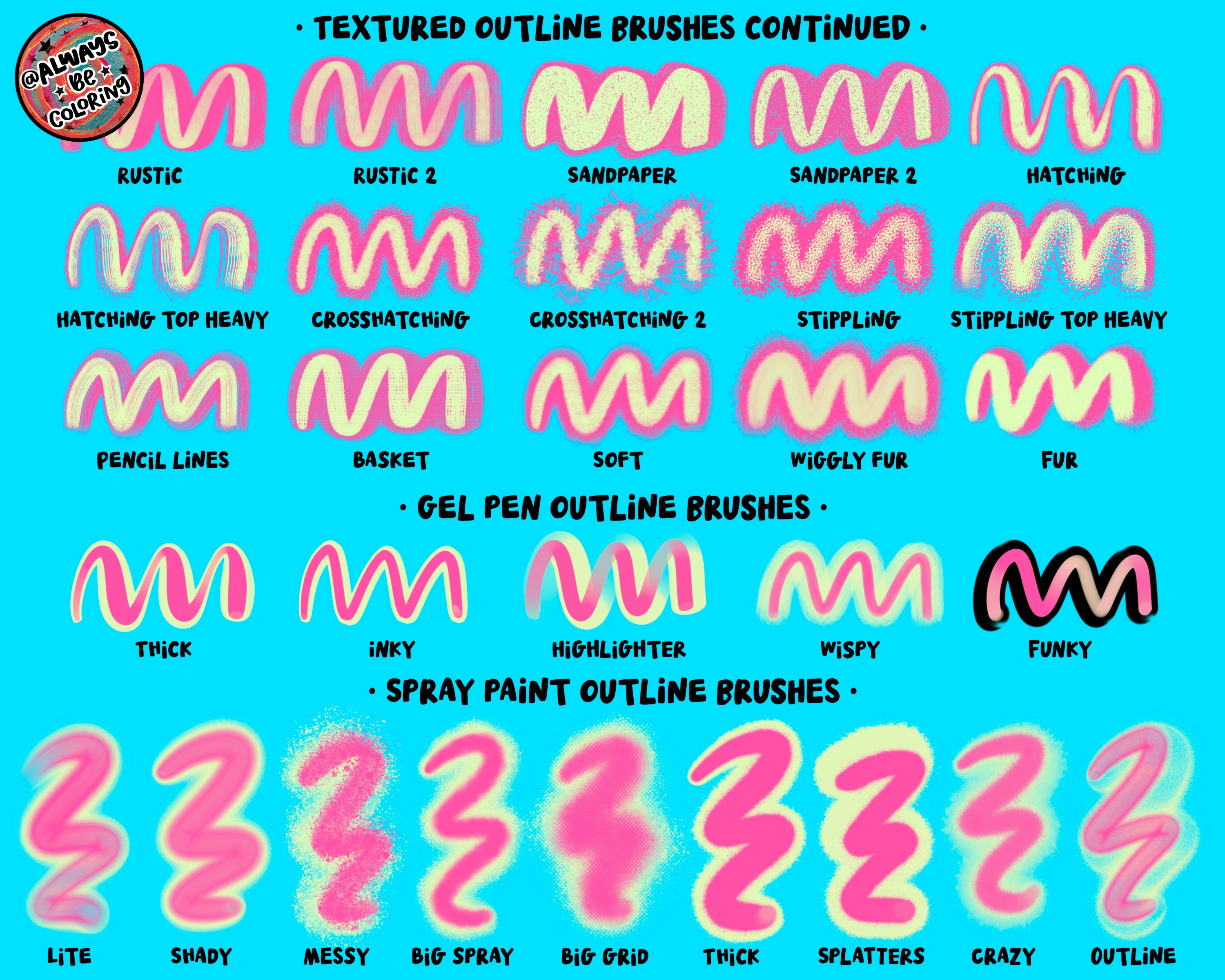 Procreate Outline 2.0 Brush Set