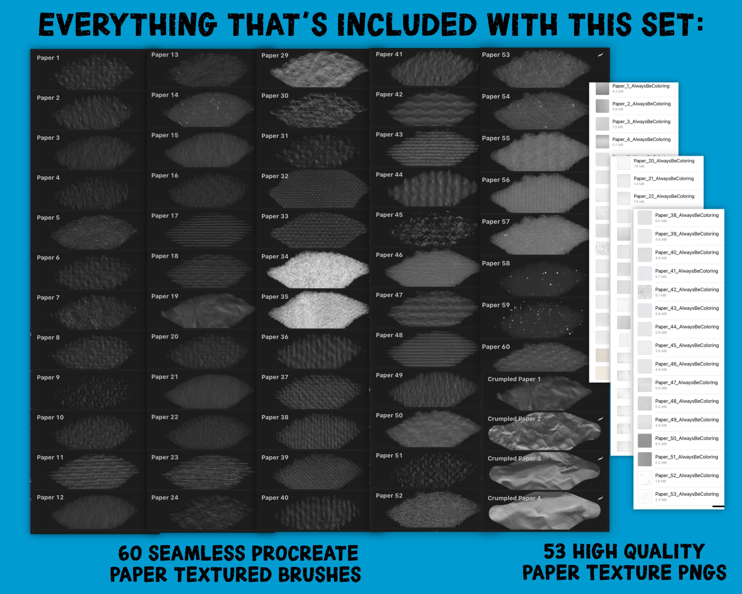 Procreate Premium Paper Texture Brush Set