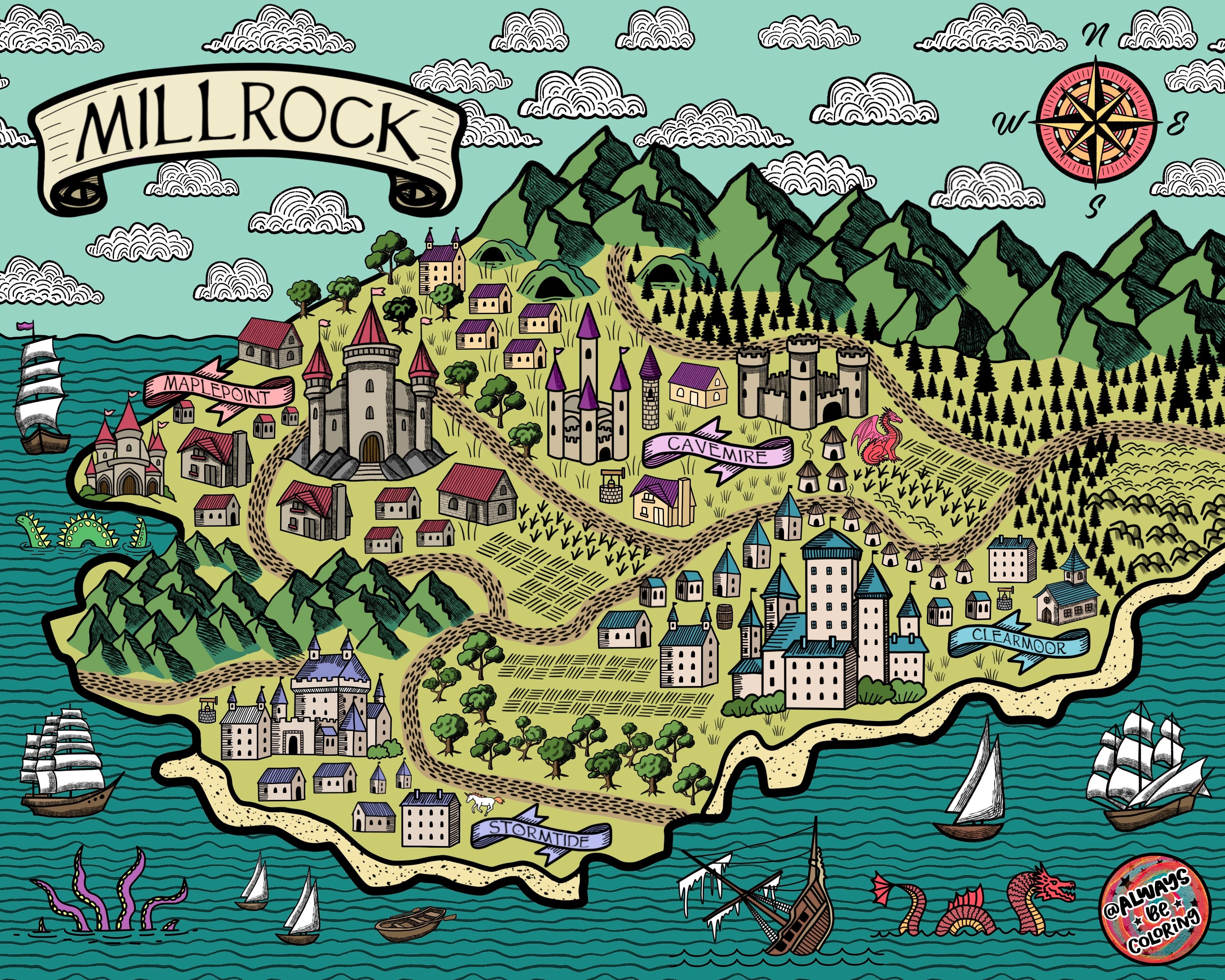 Procreate Fantasy Map Creator Brush Bundle