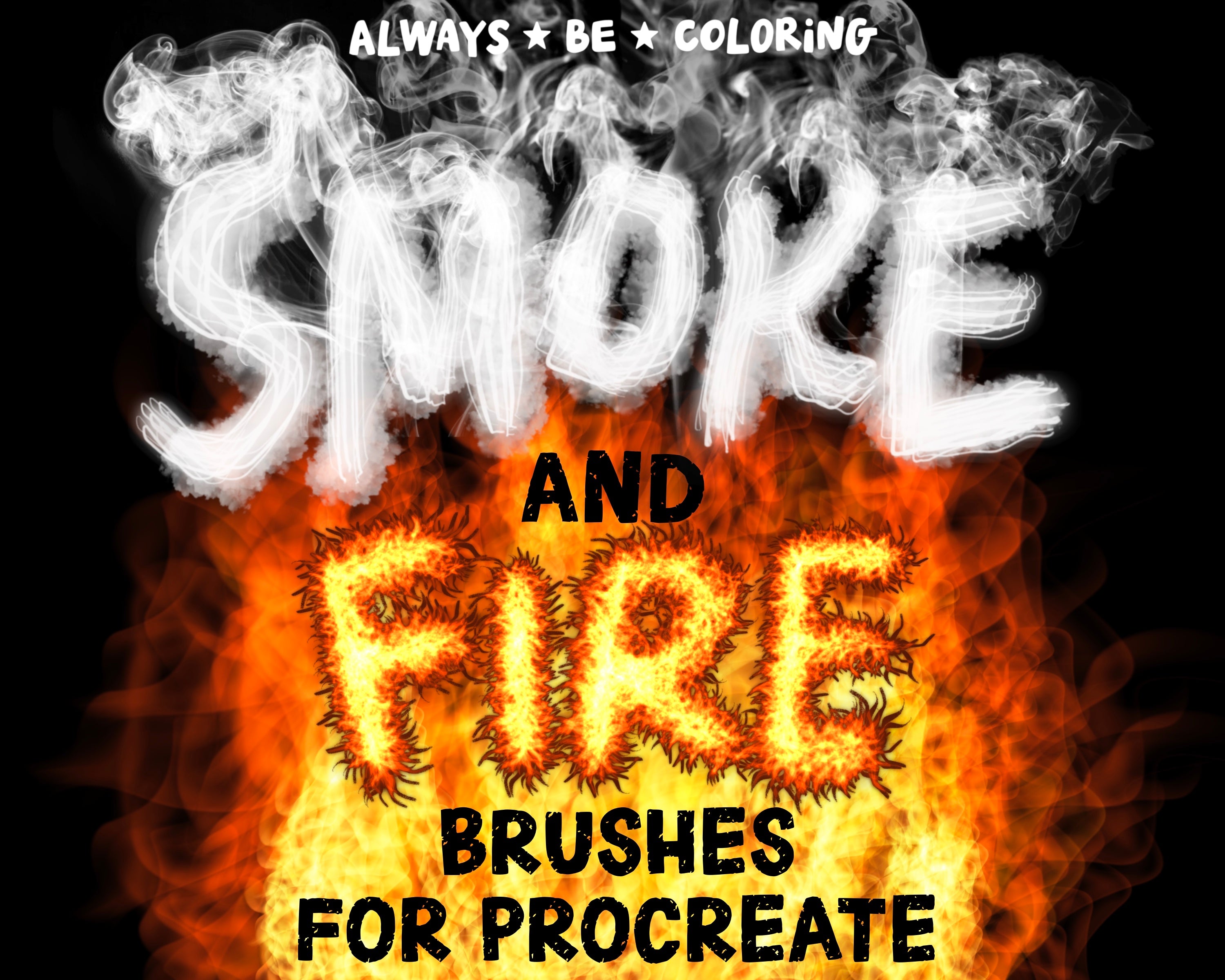 cigarette smoke brush procreate free 10 Brushes Procreate Smoke & Fire Brush