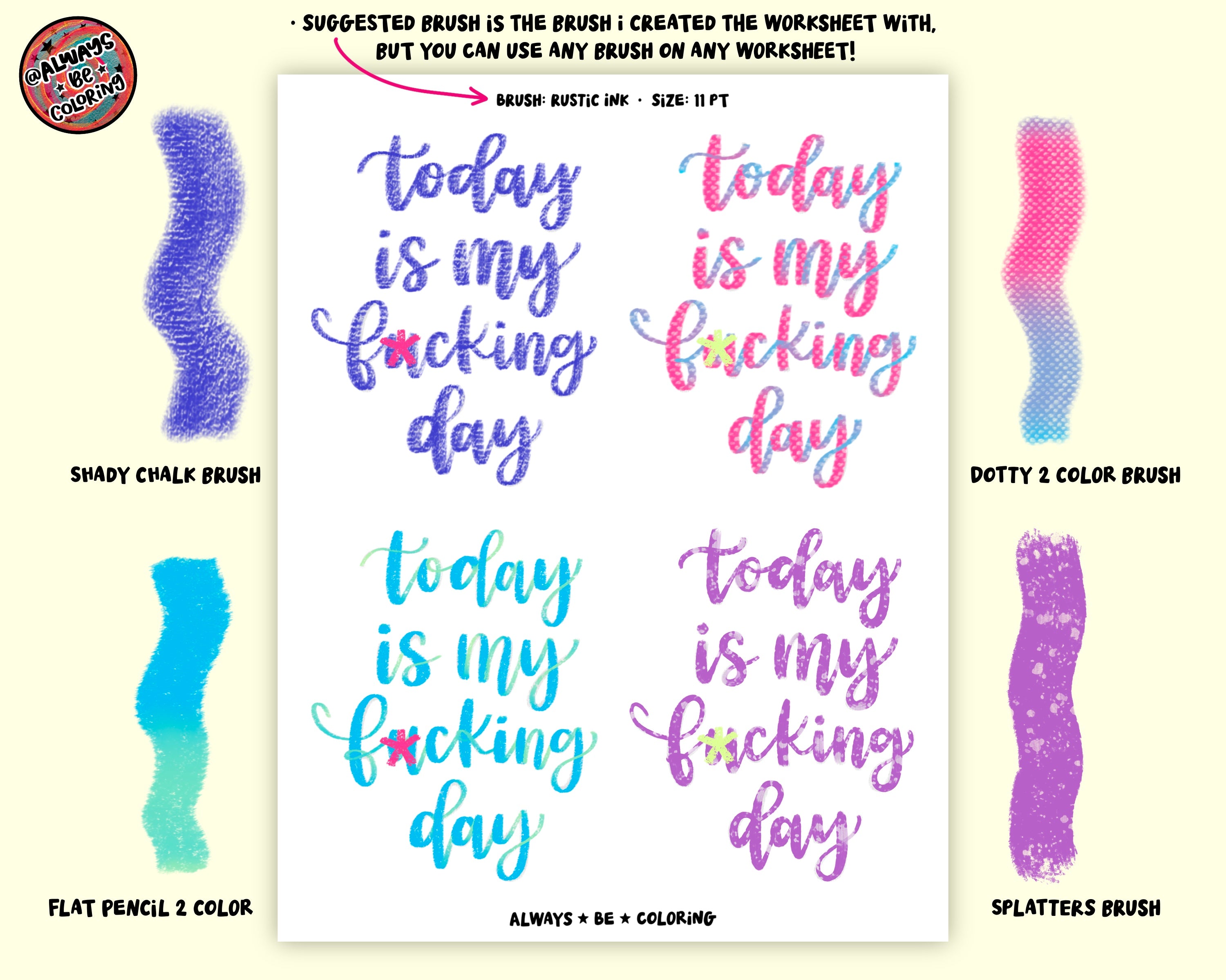 Swearing In Lettering Swear-y Affirmations Lettering Practice Workbook